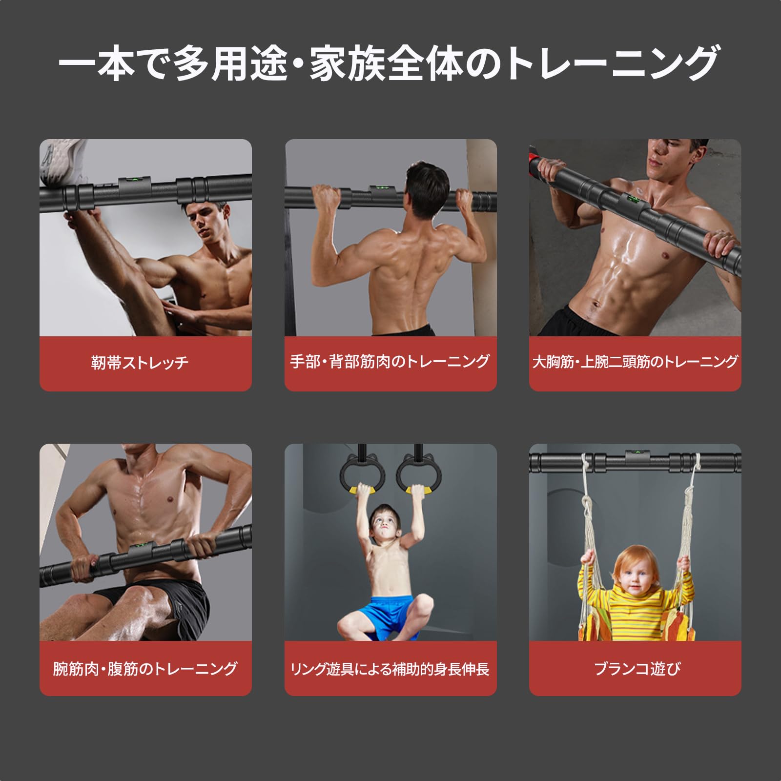 【筋トレ】懸垂バー Amazon.co.jp: XSONGANG 懸垂バー 懸垂マシン チンニングバー ドア枠に